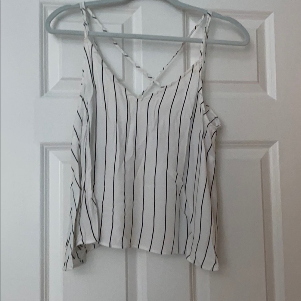 BP- Black & White Striped Tank